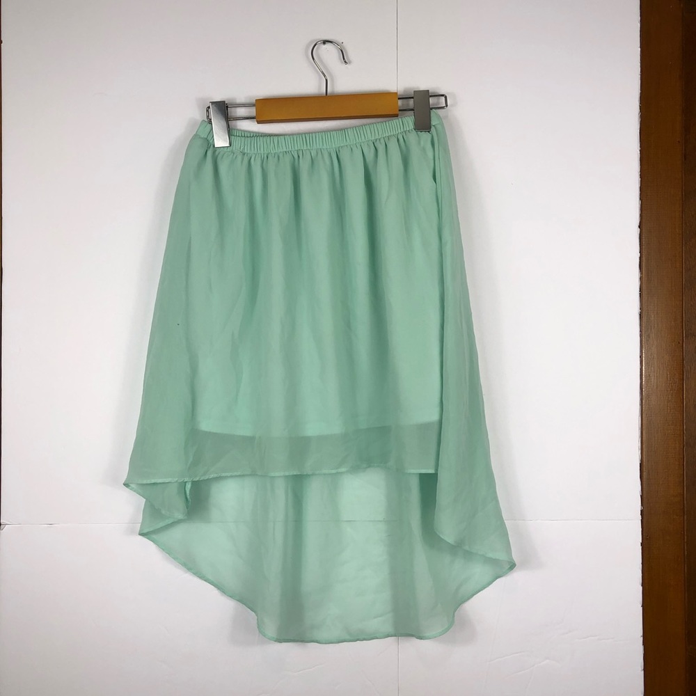 Garage Turquoise High Low Skirt Sz XS